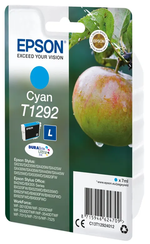 Epson T1292 Apple DURABrite Ultra Single Cyan Ink