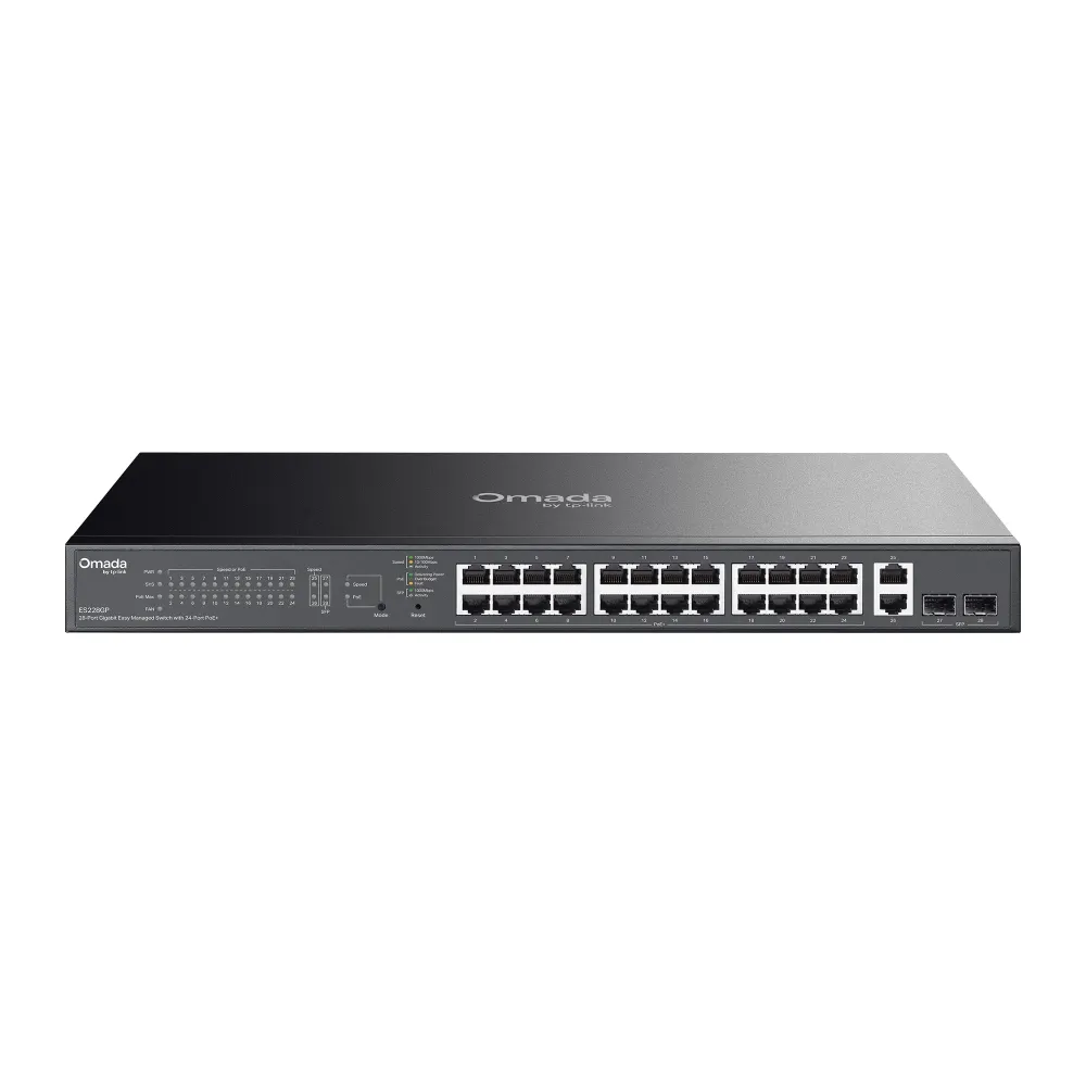 TP-Link ES228GP network switch Managed L2 Gigabit Ethernet (10/100/1000) Power over Ethernet (PoE) Black