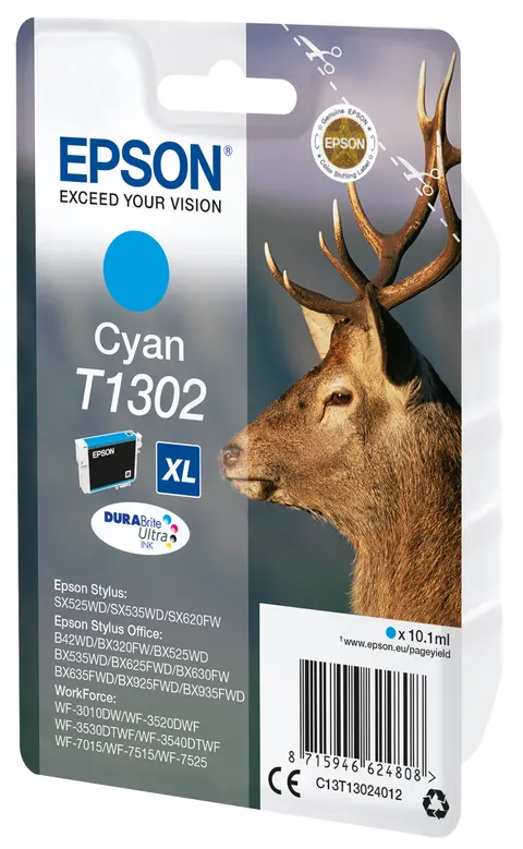 Epson Stag T1302 DURABrite Ultra Single Cyan Ink