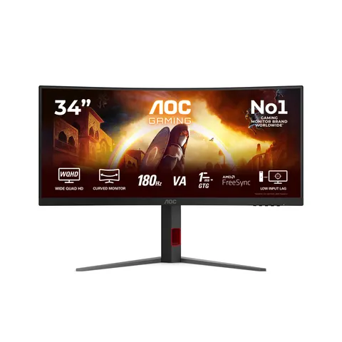 AOC G4 CU34G4/69 computer monitor 86.4 cm (34") 3440 x 1440 pixels Black, Red
