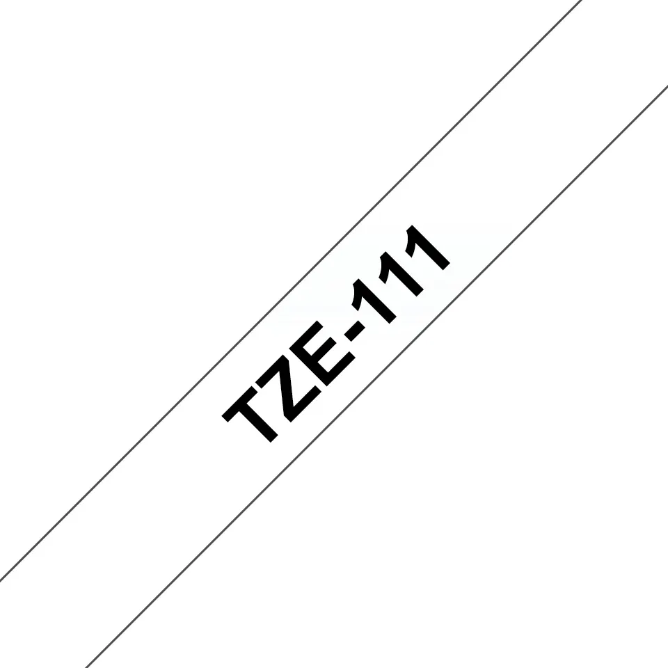 Brother TZE-111 label-making tape Black on transparent