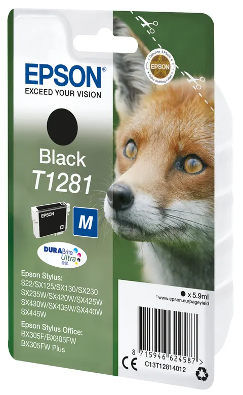 Epson Fox T1281 DURABrite Ultra Single Black Ink