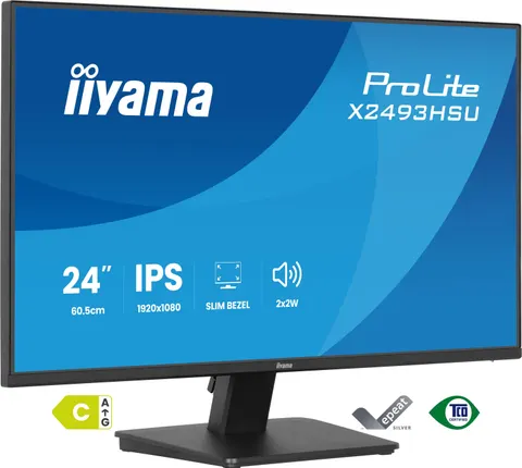iiyama ProLite X2493HSU-B1 computer monitor 60.5 cm (23.8") 1920 x 1080 pixels Full HD LED Black