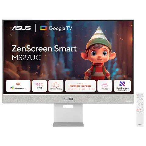 ASUS ZenScreen Smart Monitor MS27UC computer monitor 68.6 cm (27") 3840 x 2160 pixels 4K Ultra HD LCD Grey
