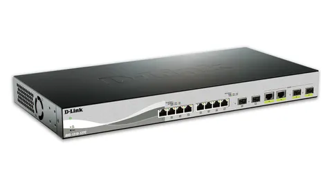 D-Link DXS-1210-12TC/E network switch Managed L2 10G Ethernet (100/1000/10000) 1U Black, Silver