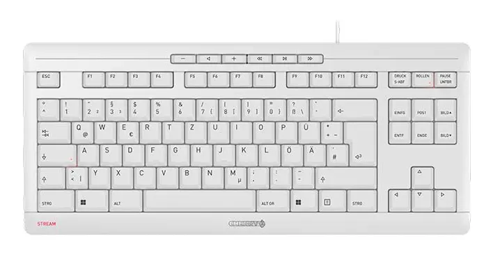 CHERRY STREAM TKL keyboard Universal USB QWERTZ German White