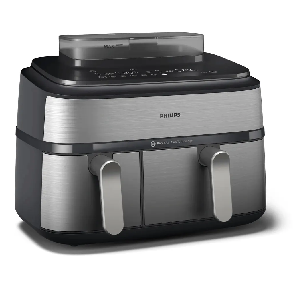 Philips 5000 series NA555/00 fryer Double 9 L Stand-alone 2750 W Hot air fryer Silver
