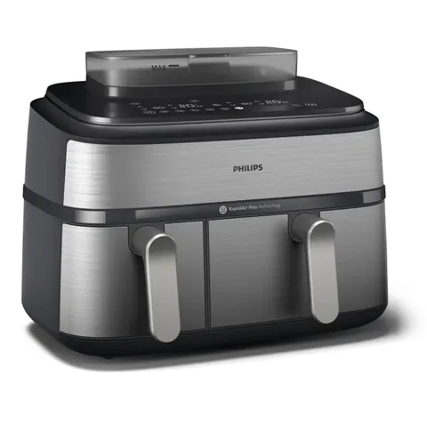 Philips 5000 series NA555/00 fryer Double 9 L Stand-alone 2750 W Hot air fryer Silver