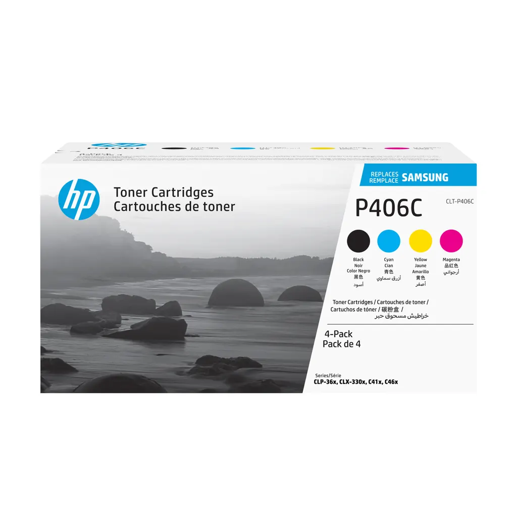 Samsung CLT-P406C 4-pack Cyan/Magenta/Yellow/Black Original Toner Cartridge