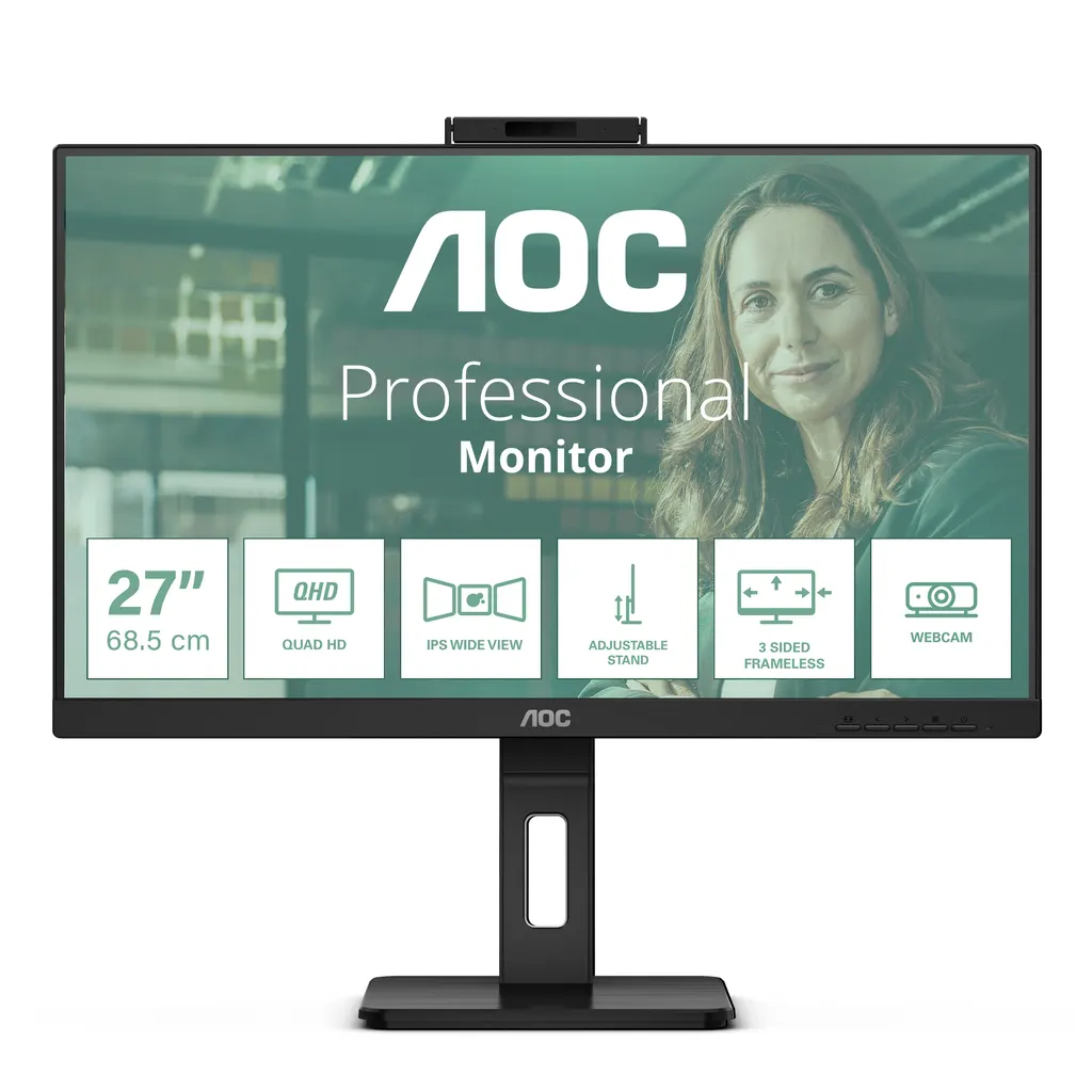 AOC Q27P3QW computer monitor 68.6 cm (27") 2560 x 1440 pixels Quad HD Black