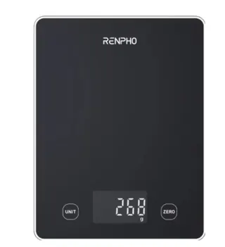 Renpho Calibra 1L Black Countertop Rectangle Electronic kitchen scale