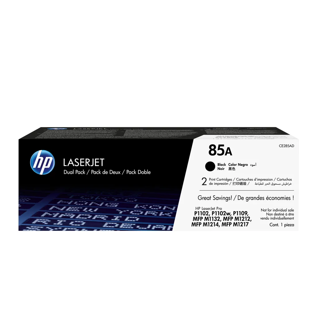 HP 85A 2-pack Black Original LaserJet Toner Cartridges